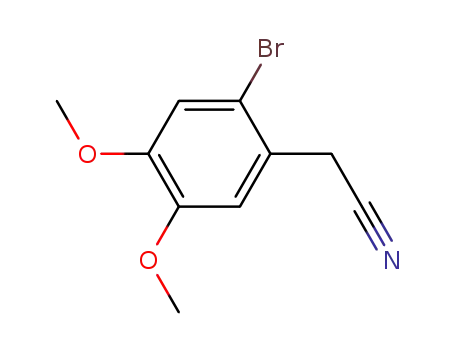Molecular Structure of 51655-39-1 (2-Bromo-4,5-dimethoxyphenylacetonitrile)