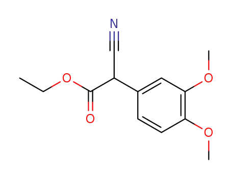 Molecular Structure of 36848-69-8 ((3,4-Dimethoxyphenyl)cyanoacetic acid ethyl ester)