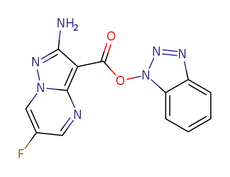 1H-benzo[d][1,2,3]triazol-1-yl 2-amino-6-fluoropyrazolo[1,5-a]pyrimidine-3-carboxylate