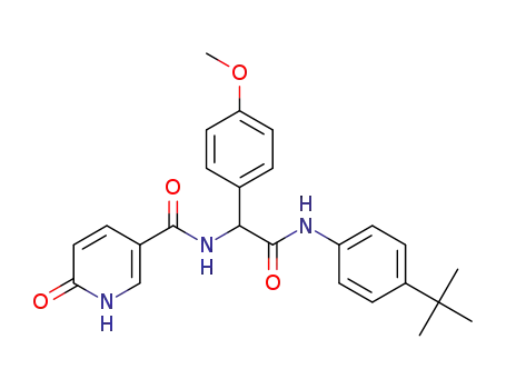 N-(2-((4-tert-butylphenyl)amino)-1-(4-methoxyphenyl)-2-oxoethyl)-6-oxo-1,6-dihydropyridine-3-carboxamide