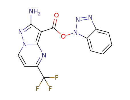 1H-benzo[d][1,2,3]triazol-1-yl 2-amino-5-(trifluoromethyl)pyrazolo[1,5-a]pyrimidine-3-carboxylate