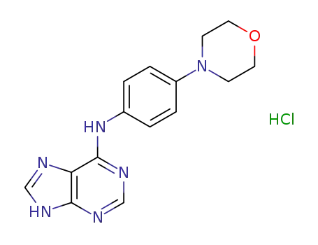 6-(4-morpholinophenylamino)-9H-purin-3-ium chloride