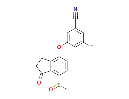 3-fluoro-5-((7-(methylsulfoxide)-1-oxo-2,3-dihydro-1H-inden-4-yl)oxy)benzonitrile