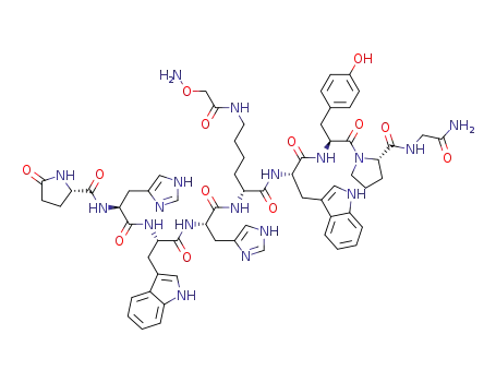 Pyr-His-Trp-Tyr-D-Lys(NH2-O-CH2-CO-)Trp-Tyr-Pro-Gly-NH2