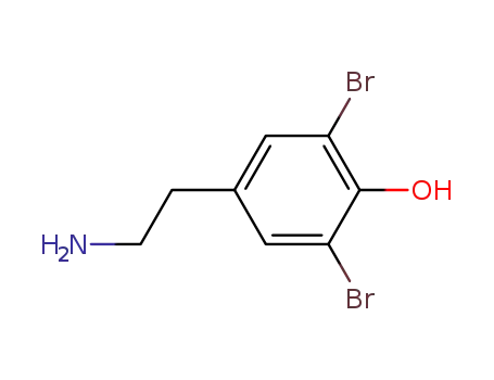 Molecular Structure of 134755-34-3 (Phenol, 4-(2-aminoethyl)-2,6-dibromo-)