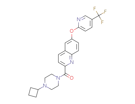 (4-cyclobutylpiperazin-1-yl)(6-{[5-(trifluoromethyl)pyridin-2-yl]oxy}quinolin-2-yl)methanone