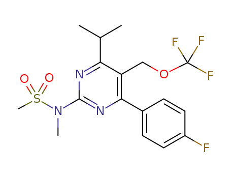N-(4-(4-fluorophenyl)-6-isopropyl-5-((trifluoromethoxy)methyl)pyrimidin-2-yl)-N-methylmethanesulfonamide