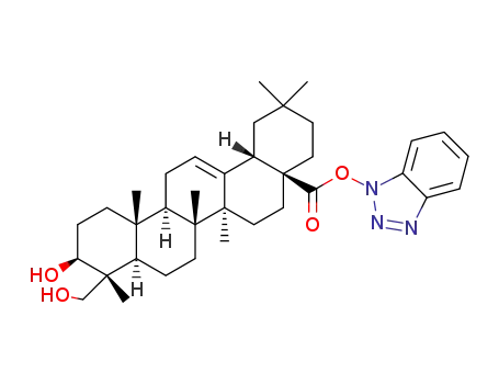 benzotriazol-1-yl (3β)3,23-dihydroxyolean-12-en-28-oate