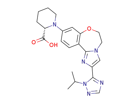 1-[2-(2-isopropyl-2H-[1,2,4]triazol-3-yl)-4,5-dihydro-6-oxa-1,3a-diaza-benzo[e]azulen-8-yl]-piperidine-2-(S)-carboxylic acid