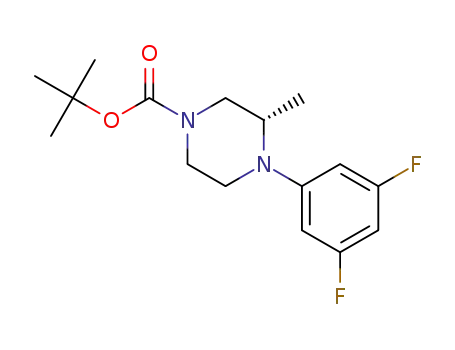(S)-4-(3,5-difluoro-phenyl)-3-methyl-piperazine-1-carboxylic acid tert-butyl ester