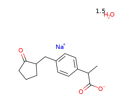 sodium 2-[4-[(2-oxocyclopentyl)methyl]phenyl]propanoate sesquihydrate
