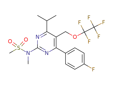 N-(4-(4-fluorophenyl)-6-isopropyl-5-((perfluoroethoxy)methyl)pyrimidin-2-yl)-N-methylmethanesulfonamide