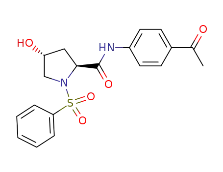 N-(4-acetylphenyl)-1-(benzenesulfonyl)-4-hydroxypyrrolidine-2-carboxamide