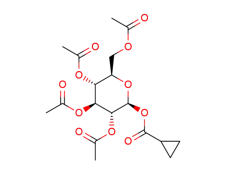 1-O-(cyclopropanecarbonyl)-2,3,4,6-tetra-O-acetyl-β-D-glucopyranose