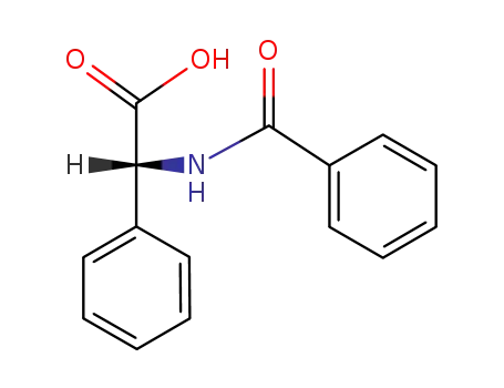 Molecular Structure of 10419-67-7 (Benzeneacetic acid, α-(benzoylamino)-, (αR)-)