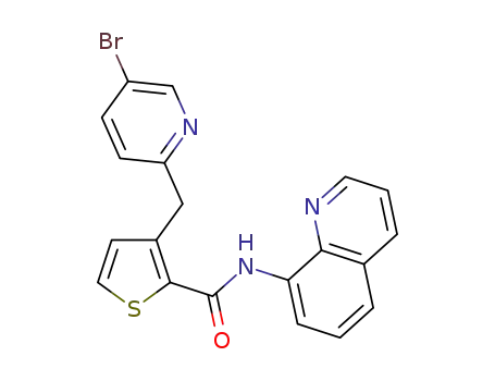 3-((5-bromopyridin-2-yl)methyl)-N-(quinolin-8-yl)thiophene-2-carboxamide