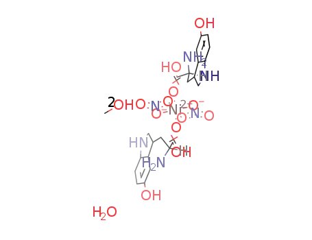 [nickel(II)(L-5-hydroxytryptophan)2(nitrate)2] methanol disolvate monohydrate