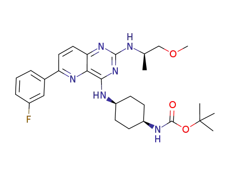 tert-butyl ((1S,4s)-4-((6-(3-fluorophenyl)-2-(((R)-1-methoxypropan-2-yl)amino)pyrido[3,2-d]pyrimidin-4-yl)amino)cyclohexyl)carbamate