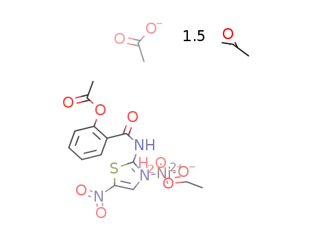 [Ni(2-acetyloxy-N-(5-nitro-2-thiazolyl)benzamide)(CH3COO)(OH2)]·CH3COO·1.5(CH3)2CO
