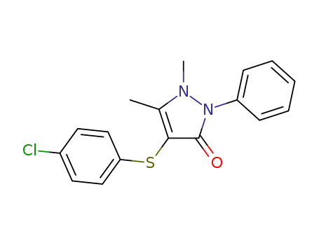 4-((4-chlorophenyl)thio)-1,5-dimethyl-2-phenyl-1,2-dihydro-3H-pyrazol-3-one