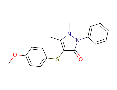 4-((4-methoxyphenyl)thio)-1,5-dimethyl-2-phenyl-1,2-dihydro-3H-pyrazol-3-one