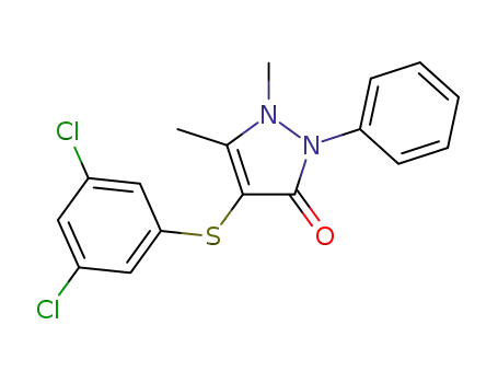 4-((3,5-dichlorophenyl)thio)-1,5-dimethyl-2-phenyl-1,2-dihydro-3H-pyrazol-3-one