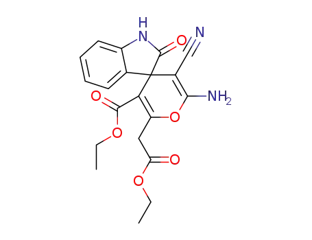 ethyl 2'-amino-3'-cyano-6'-(2-ethoxy-2-oxoethyl)-2-oxospiro[indoline-3,4'-pyran]-5'-carboxylate