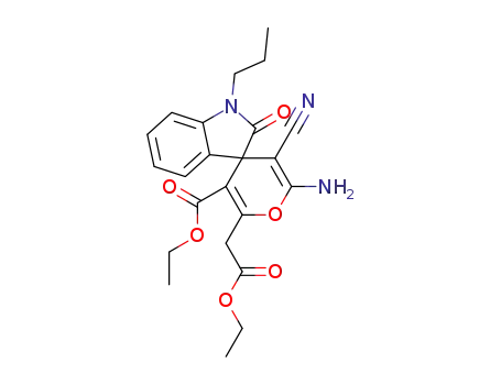 ethyl 2'-amino-3'-cyano-6'-(2-ethoxy-2-oxoethyl)-2-oxo-1-propylspiro[indoline-3,4'-pyran]-5'-carboxylate