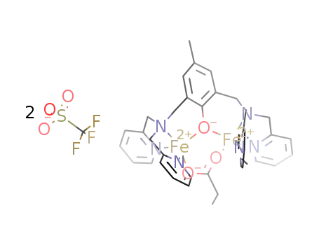 [Fe2(2,6-bis[[bis(2-pyridylmethyl)amino]methyl]-4-methylphenolato)(propionato)](triflate)2