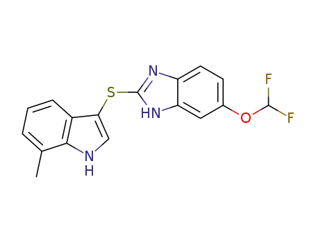2-(7-methyl-1H-indol-3-ylthio)-6-(difluoromethoxy)-1hbenzo[d]imidazole
