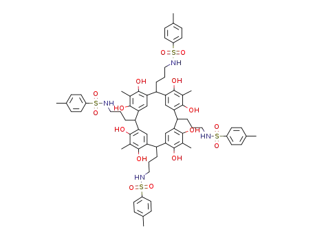 N,N',N'',N'''-((14,16,34,36,54,56,74,76-octahydroxy-15,35,55,75-tetramethyl-1,3,5,7(1,3)-tetrabenzenacyclooctaphane-2,4,6,8-tetrayl)tetrakis(propane-3,1-diyl))tetrakis(4-methylbenzenesulfonamide)