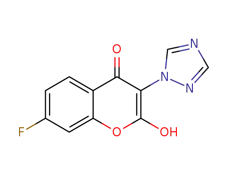 2-hydroxy-3-(1,2,4-triazol-1-yl)-7-fluorochromone