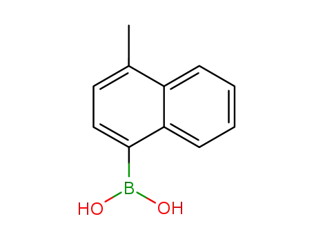Molecular Structure of 103986-53-4 ((4-METHYL-1-NAPHTHALENE)BORONIC ACID)
