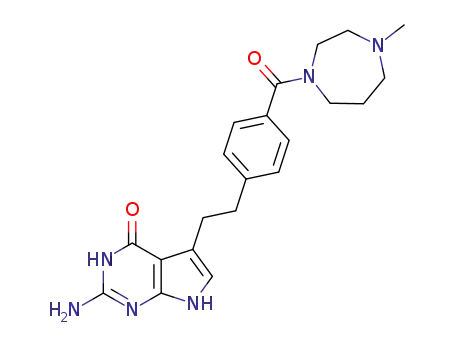 2-amino-5-(4-(4-methyl-1,4-diazepane-1-carbonyl)phenethyl)-3H-pyrrolo[2,3-d]pyrimidin-4(7H)-one