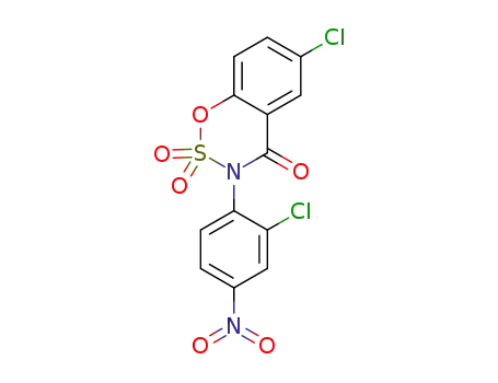 6-chloro-3-(2-chloro-4-nitrophenyl)benzo[e][1,2,3]oxathiazin-4(3H)-one 2,2-dioxide