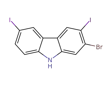 2-bromo-3,6-diiodo-9H-carbazole