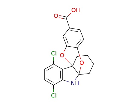 7,10-dichloro-6H-5a,10b-butanobenzo[5,6][1,4]dioxino[2,3-b]indole-2-carboxylic acid