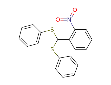 Molecular Structure of 93304-97-3 (Benzene, 1-[bis(phenylthio)methyl]-2-nitro-)
