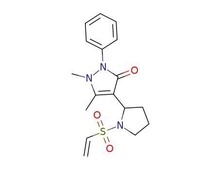 1,5-dimethyl-2-phenyl-4-(1-(vinylsulfonyl)pyrrolidin-2-yl)-1,2-dihydro-3H-pyrazol-3-one