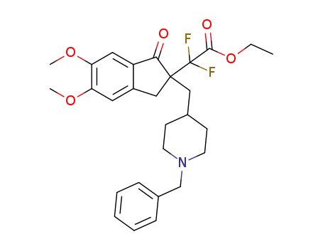 ethyl 2-(2-((1-benzylpiperidin-4-yl)methyl)-5,6-dimethoxy-1-oxo-2,3-dihydro-1H-inden-2-yl)-2,2-difluoroacetate