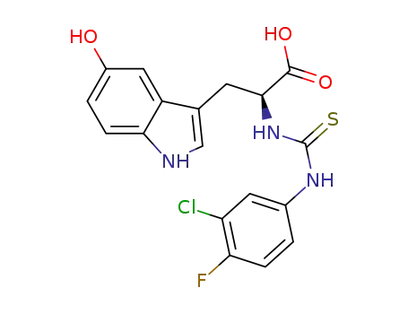 2-(3-(3-chloro-4-fluorophenyl)thioureido)-3-(5-hydroxy-1H-indol-3-yl)propanoic acid