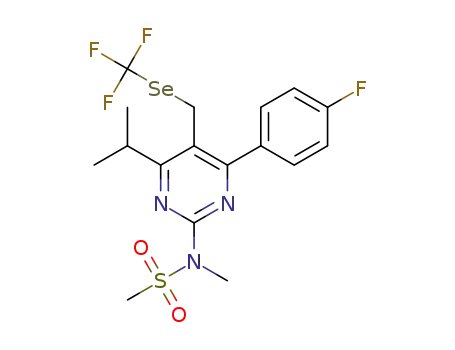N-(4-(4-fluorophenyl)-6-isopropyl-5-(((trifluoromethyl)selanyl)methyl)pyrimidin-2-yl)-N-methylmethanesulfonamide