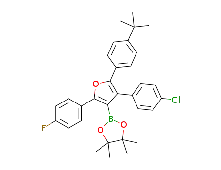 2-(5-(4-(tert-butyl)phenyl)-4-(4-chlorophenyl)-2-(4-fluorophenyl)furan-3-yl)-4,4,5,5-tetramethyl-1,3,2-dioxaborolane