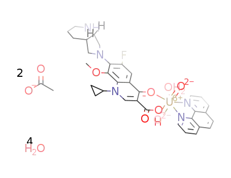 [UO2(moxifloxacin)(1,10-phenanthroline)(H2O)](CH3COO)2*4H2O