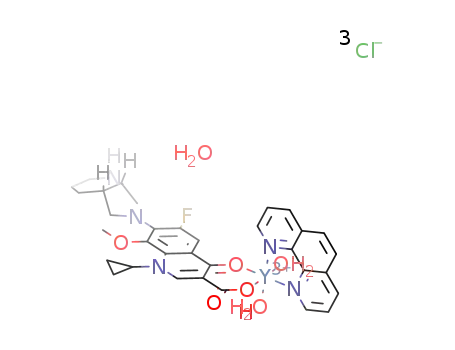[Y(moxifloxacin)(1,10-phenanthroline)(H2O)2]Cl3*H2O
