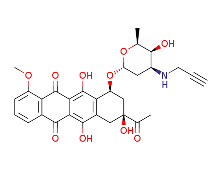(8S,10S)-8-acetyl-6,8,11-trihydroxy-10-{[(2R,4S,5S,6S)-5-hydroxy-6-methyl-4-(prop-2-yn-1-ylamino)tetrahydro-2H-pyran-2-yl]oxy}-1-methoxy-7,8,9,10-tetrahydrotetracene-5,12-dione