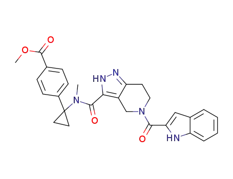 methyl 4-(1-(5-(1H-indole-2-carbonyl)-N-methyl-4,5,6,7-tetrahydro-2H-pyrazolo[4,3-c]pyridine-3-carboxamido)cyclopropyl)benzoate