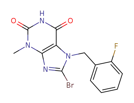 8-bromo-7-(2-fluorobenzyl)-3-methyl-3,7-dihydro-1H-purine-2,6-dione