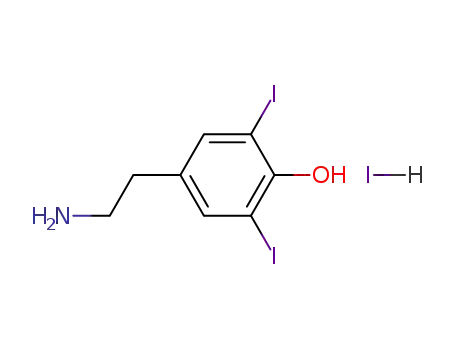 4-(2-amino-ethyl)-2,6-diiodo-phenol; hydriodide