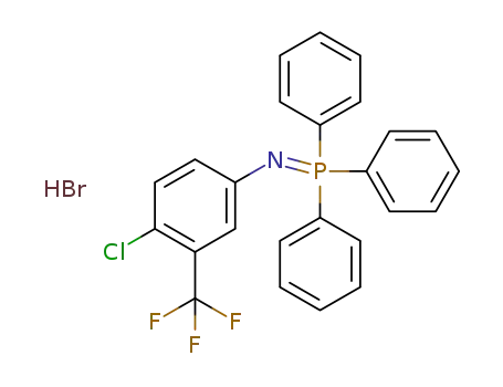 4-chloro-3-(trifluoromethyl)-N-(triphenylphosphanylidene)anilinium bromide